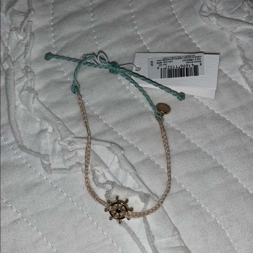 Pura Vida anchor charm bracelet